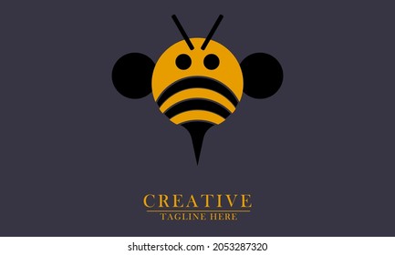 bee animal, great for product logo icons from bees, honey, sweet, packaging. vector illustration of abstract design.