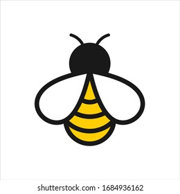 Bee animal icon. Honey flying bee. Insect.bugs, insects and arachnids Flat style vector illustration.