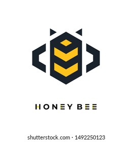 bee animal logo design vector 