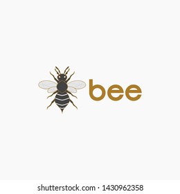 Bee Animal Logo Vector Design Template