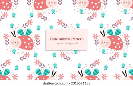 Bee animal seamless pattern background