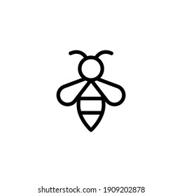 Bee Animal Vector Line Icon