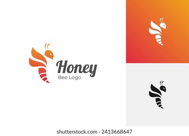 bee animals logo icon design, honey bee silhouette graphic symbol