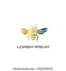 The Bee animals logo vector.  icon, and others. queen bee logo design. abstract Bee icon Logo design. bee logo design vector and business icon