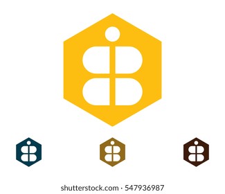 bee B Letter Logo Template vector illustration