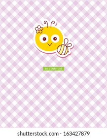 bee baby girl card