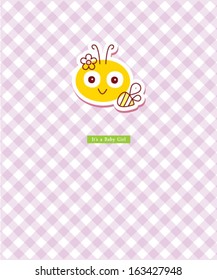 bee baby girl card