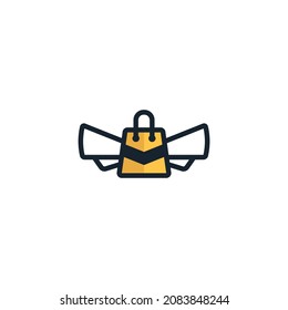 bee and bag logo design