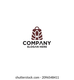 bee and bag logo design inspirations template