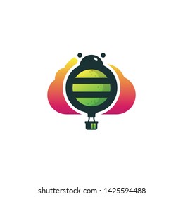 Bee Ballon Brand Logo Concept 