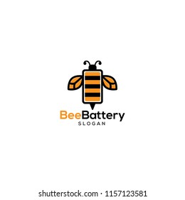 bee battery logo design