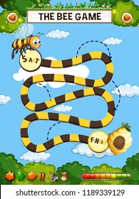 The bee board game illustration