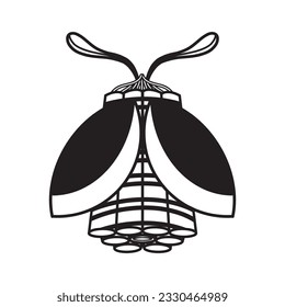 icono del logo icónico de la bomba de abejas vector negro
