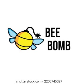 Bee Bomb Logo Design Idea 