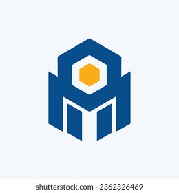 Bee Bot logo. bee head in robot style design inspiration. flat design logo template. vector illustration