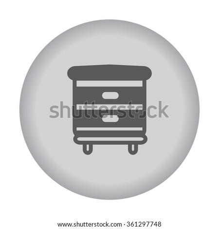 Bee box home icon. Vector eps 10.