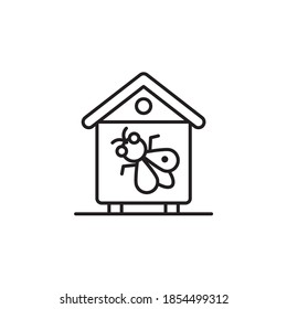 Bee Box outline icon style illustration. EPS 10 File