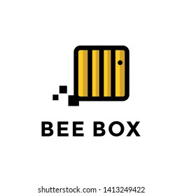 Bee Box Sophisticated Vector Icon Logo