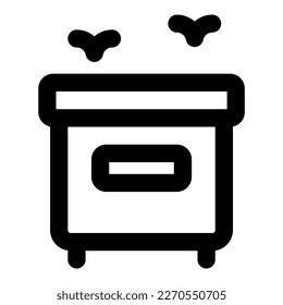 Bienenkasten-Vektorsymbol-Objekt