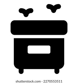 Bienenkasten-Vektorsymbol-Objekt