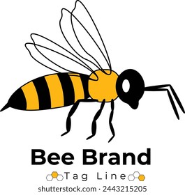 Bee brand vector logo design