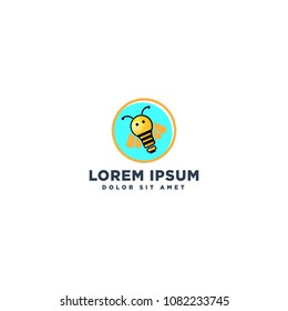 bee and bulp logo template vector download