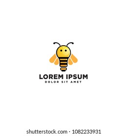 bee bulp technology logo template