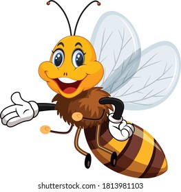 Bee Bumble cartoon vector art and illustration