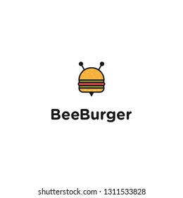 Bee Burger Logo - Vector