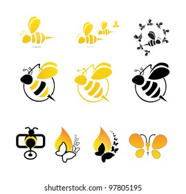 bee butterfly Vector