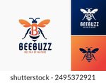 Bee Buzz Logo: Vibrant and dynamic, this logo template captures the essence of nature