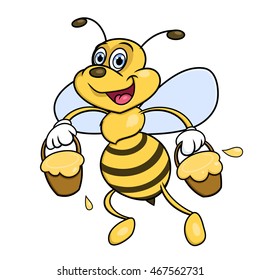 Bee is carrying honey
