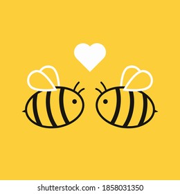Bee cartoon character design. free space for text.