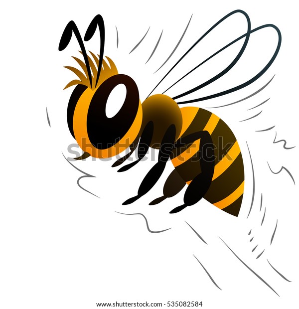 蜂 漫画のキャラクター 白い背景 ベクターイラスト のベクター画像素材 ロイヤリティフリー