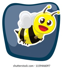 Bee Cartoon Illustration