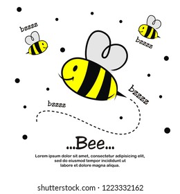 Bee Cartoon Illustration