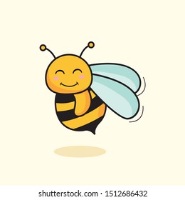 Bee Cartoon Isolated Cute Animal