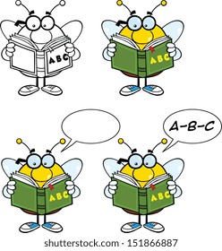 Bee Cartoon Mascot Characters. Set Vector Collection 5