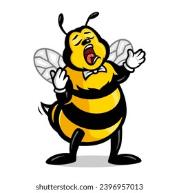 Stockillustrationen der Bee Cartoon Opera Singer Opera