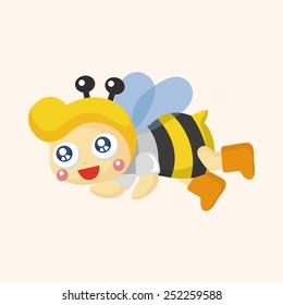 bee cartoon theme elements