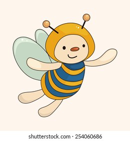 bee cartoon theme elements