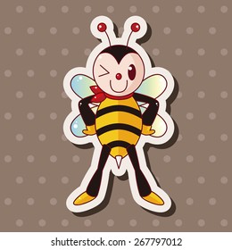 bee cartoon theme elements