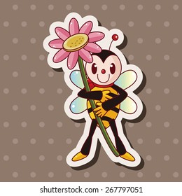 bee cartoon theme elements