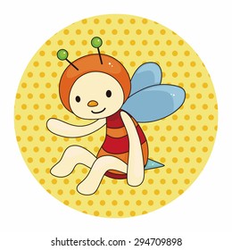 bee cartoon theme elements