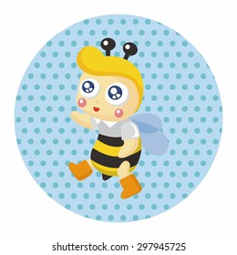 bee cartoon theme elements