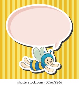 bee cartoon theme elements