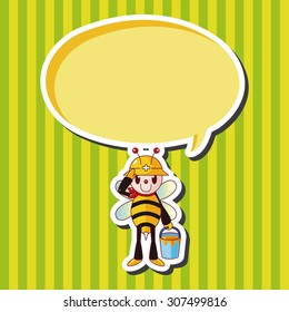 bee cartoon theme elements