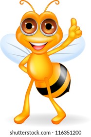 Bee cartoon thumb up
