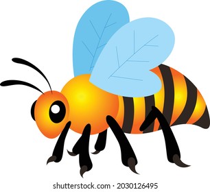 A Bee cartoon vector art and illustration