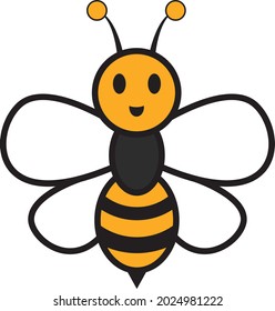 Vector de dibujos animados de abejas como clipart